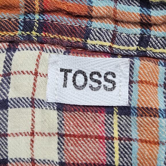 Texas‎ Longhorns Plaid Shirt XXL Snap Button Toss Brand Upcycled Patchwork NCAA - Picture 5 of 8